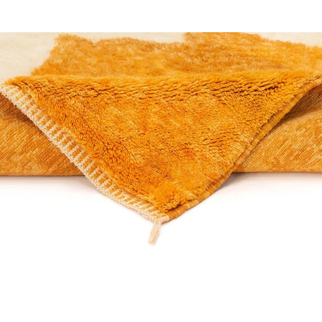 Beige Hand-Knotted Moroccan Wool Rug by Azele Studio For Sale - Image 8 of 11