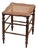 Antique French Wooden Stool with Cane Seat, 19th Century For Sale