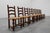 Brown Mid-Century Brutalist Chairs in Wood and Wicker, Belgium, 1970s, Set of 8 For Sale - Image 8 of 17