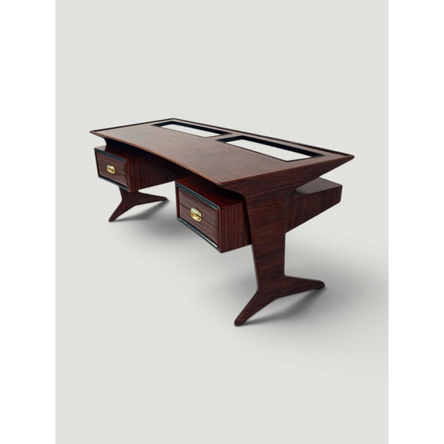Mid-Century Italian Presidential Executive Desk by Vittorio Dassi, 1956 For Sale - Image 4 of 18