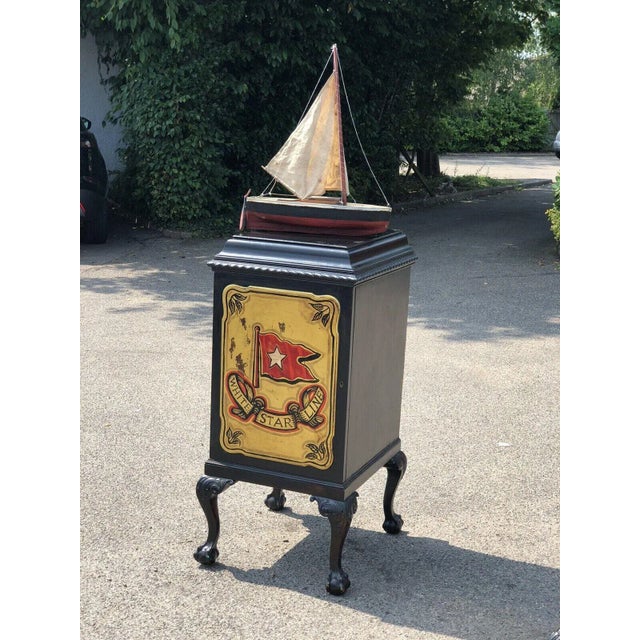 Edwardian Wine Celleratte Cabinets with White Star Line Decoration, Set of 2 For Sale - Image 11 of 13