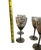 Gold 1950s Bohemian Stemmed Barware Aperitif Cordial Smokey Brown With Gold Overlay Glassware- Set of 5 For Sale - Image 8 of 11
