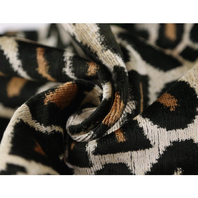 Leopard Pattern Velvet Pillow - 16x16 In For Sale - Image 9 of 11