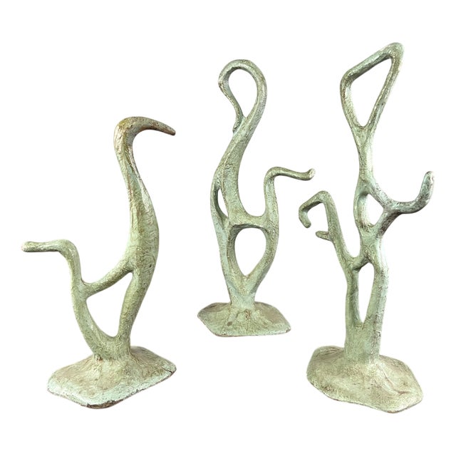 Italian Papier-Mâché Sculptures, 1950s, Set of 3 For Sale