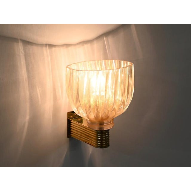 Large Murano Glass Flower Sconces from Seguso, Italy, 1950s, Set of 2 For Sale - Image 13 of 16