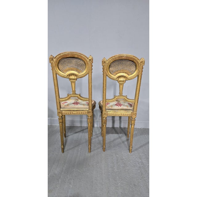 French Boudoir Chairs, 1880, Set of 2 For Sale - Image 6 of 9
