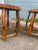 Late 20th Century Rattan and Bamboo Barrel Side Tables With Inset Star Top - Set of 2 For Sale - Image 11 of 12