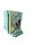 Single rt deco gazelle bookend from the 1930s, manufactured by Crescent Metal Works, New Jersey. Spelter with copper...