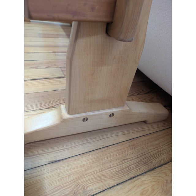 Harnett Wood Designs Trestle Dining Table For Sale - Image 9 of 9