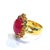 Bochic "Orient" Vintage Natural Multi Sapphire & Ruby Cocktail Ring Set In 18K Gold & Silver Natural Cabochon Ruby - 17.50...