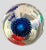 Mid-Century Modern Vintage Attributed Murano Art Glass Paperweight Cut Faceted Colorful Floral For Sale - Image 3 of 5