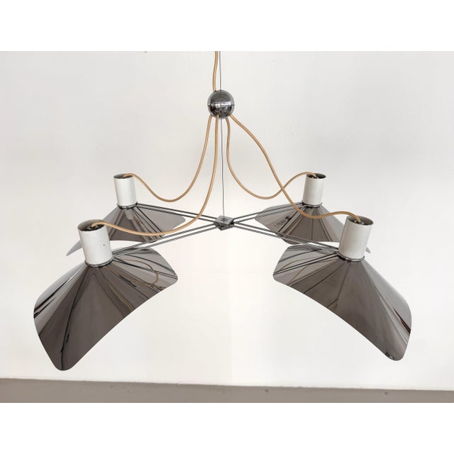 Mid-Century Modern Corolla Pendant Light in Chrome from Giovanni Grignani, Italy, 1970s For Sale - Image 15 of 18