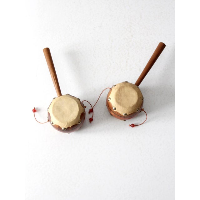 Mid 20th Century Vintage Mexican Spinning Drums Pair For Sale - Image 5 of 8