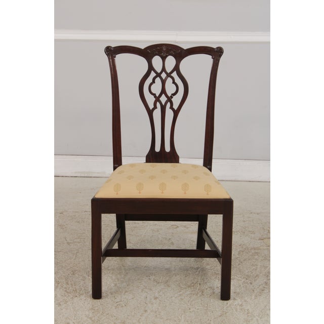 Chippendale Set of 6 Stickley Mahogany Dining Chairs For Sale - Image 3 of 18