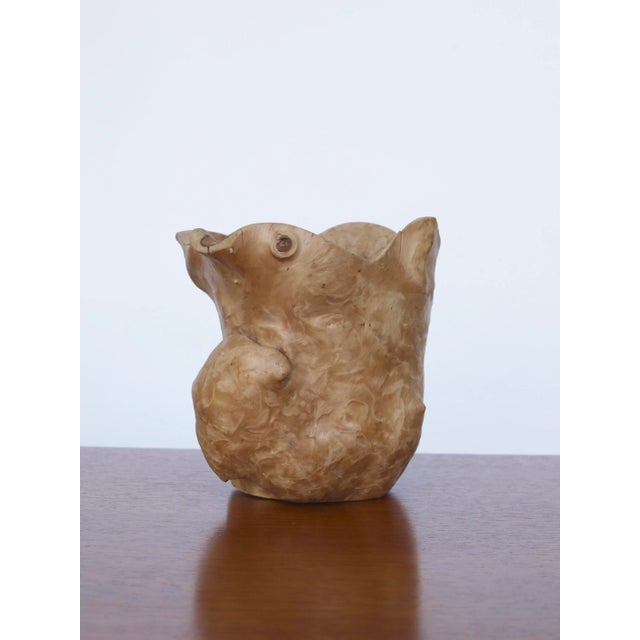 Hand Carved Burl Wood Jug, 1970s For Sale - Image 11 of 12