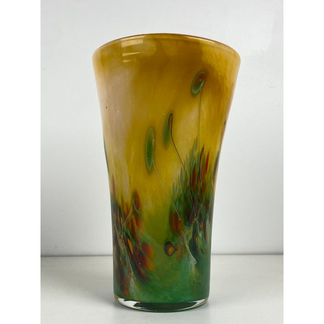 Glass Large French School Glass Vase, 1950s For Sale - Image 7 of 8