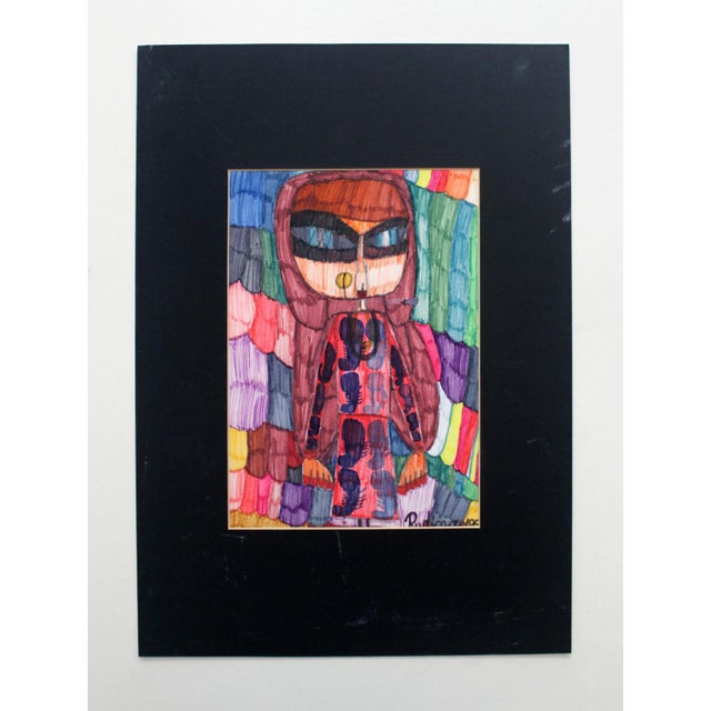 Modern Rudina, Colorful Composition, Artwork on Paper For Sale - Image 3 of 5