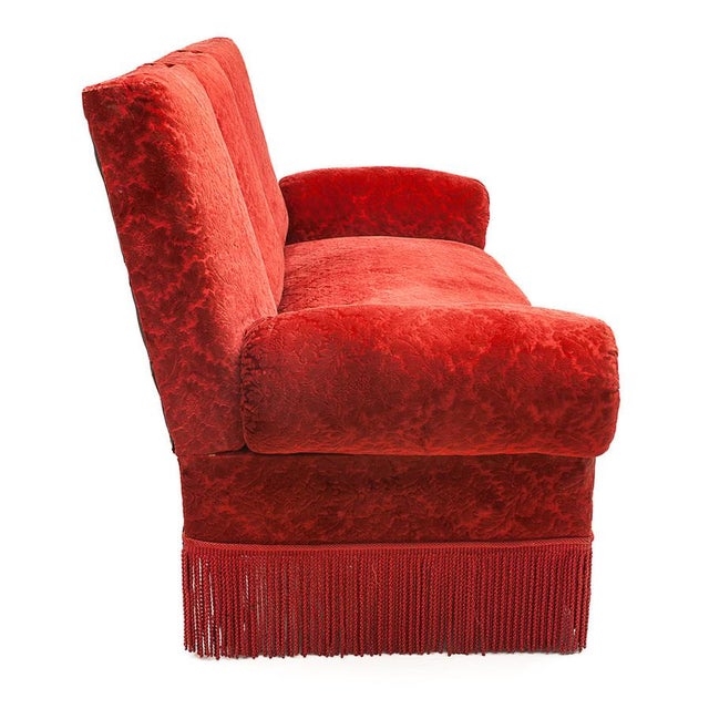 Red Alsatian Sofa, 1950s For Sale - Image 11 of 15
