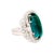 Contemporary 12 Carat Blue Tourmaline Diamond Platinum Ring, Size 8.5 For Sale - Image 3 of 4