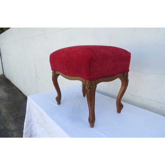 This beautiful Ottoman made out of wood, and upholstery. This wonderful Footstool has a French style and design, and...