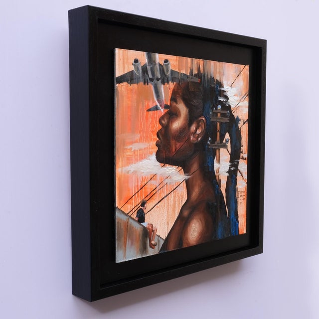 Faulty Wiring by Stefan Smit | Oil on Artefex Panel Portrait of a woman with industrial elements. For Sale
