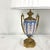 Metal Vintage Gilt Bronze and French Porcelain Lamp Pair With Silk Shades For Sale - Image 7 of 12