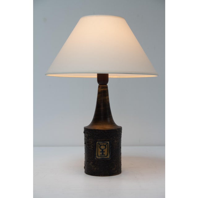 Mid-Century Danish Stoneware Table Lamp from Björn Keramik, 1970s For Sale - Image 12 of 16