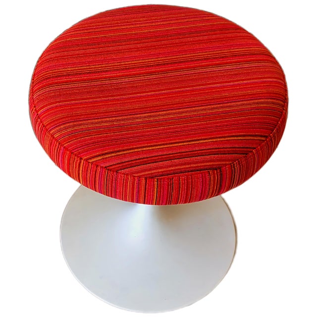 Magnificent Set of Four Original Eero Saarinen Knoll Tulip Swivel Stools Professionally Restored with Knoll / Maharam...