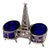 Salt and Pepper Shakers with Silver Structure For Sale