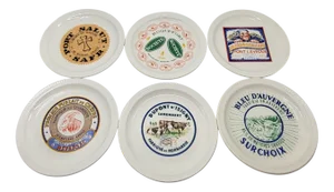 Cheese Plate Service in French Earthenware from Saint Amand, Set of 6