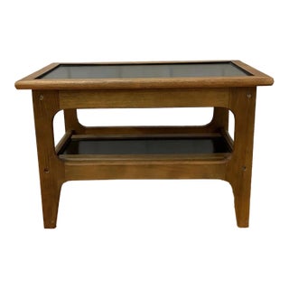 Vintage Mid Century Danish Two Tier End/Side/Serving Table For Sale