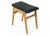 Vintage Ottoman in Solid Wood and Fabric For Sale - Image 10 of 11