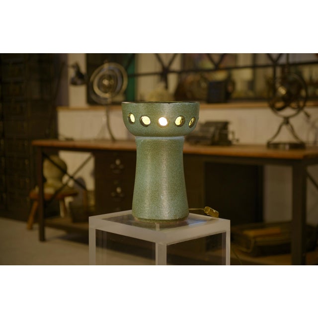 Ceramic Table Lamp by Guillerme et Chambron, 1980s For Sale - Image 3 of 8