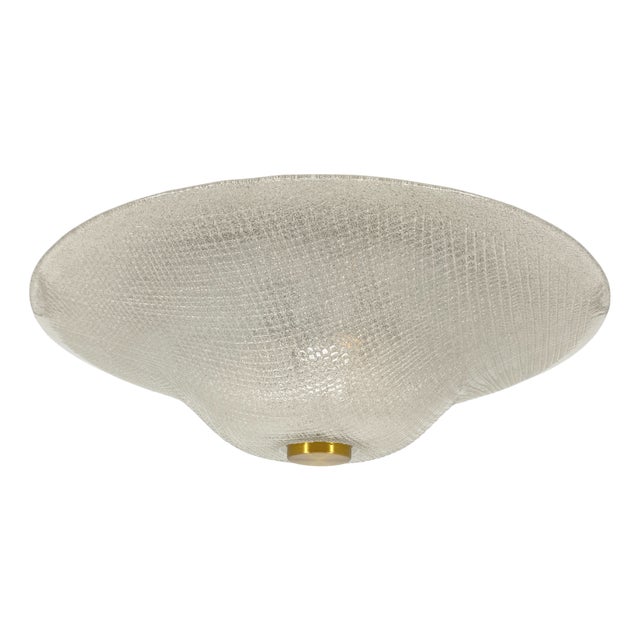 Ice Glass Ceiling Lamp from Peill & Putzler, 1950s For Sale