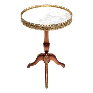 French Marble Top Wine Table, 1930 For Sale