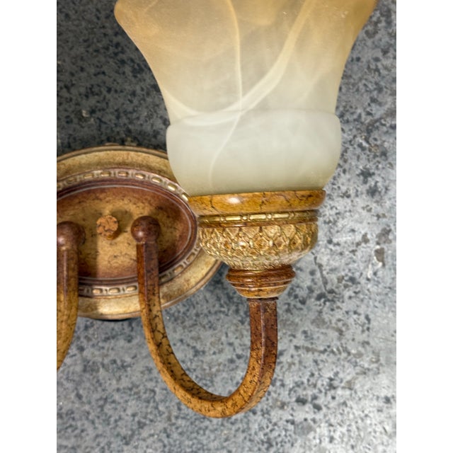 Hampton Bay Dual Arm Wall Sconces For Sale - Image 4 of 12