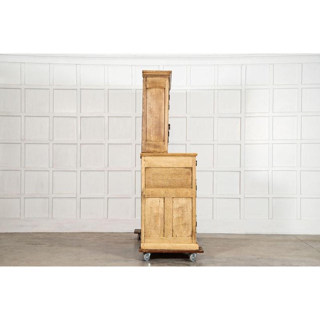 Large 19th Century English Bleached Oak Dresser For Sale - Image 8 of 18