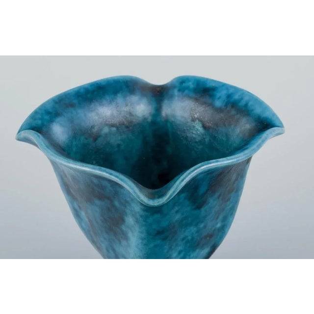 Small Ceramic Vase with Organic Shape by Svend Hammershøi for Kähler, Denmark, 1930s For Sale - Image 4 of 7