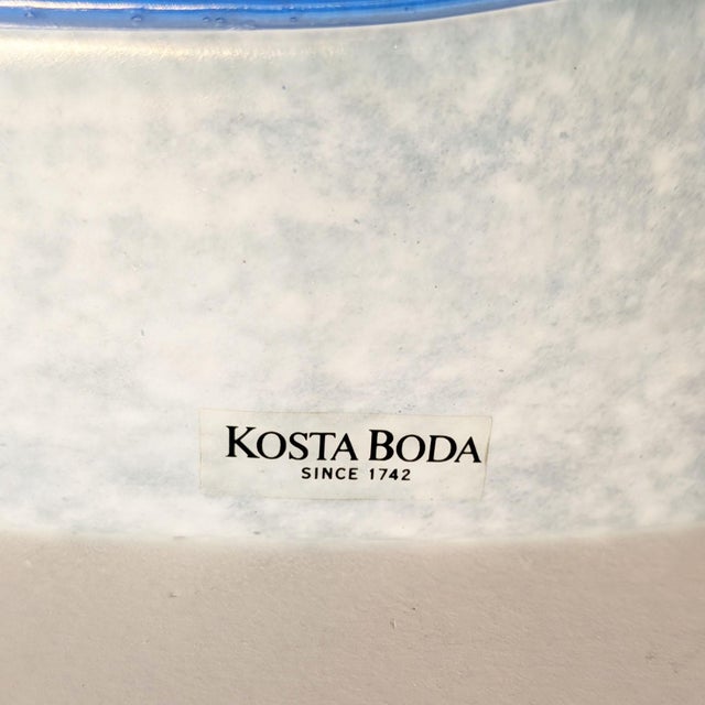 Mid-Century Modern Kosta Boda "Galaxy Blue" 10.5" Large Bottle Vase, Bertil Vallien, Signed 48075 For Sale - Image 3 of 6