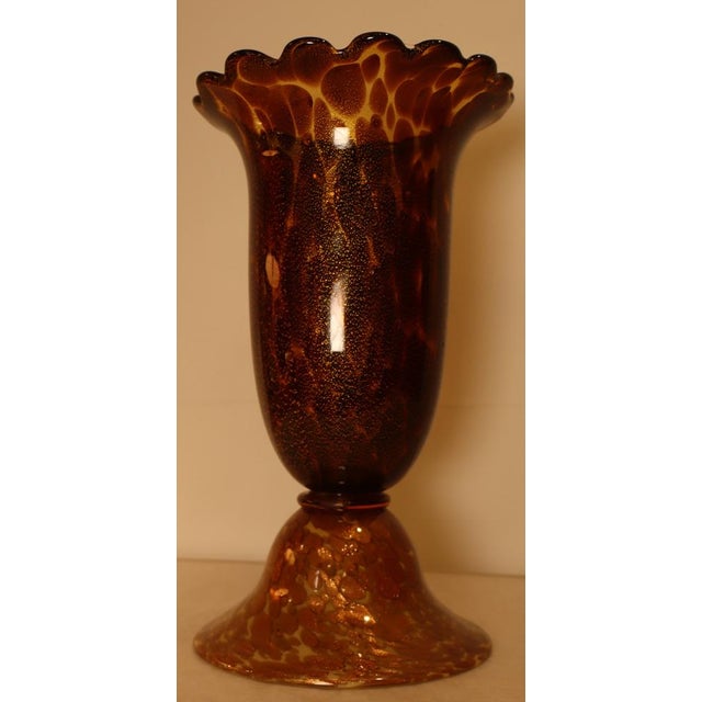 Brown and Gold Spotted Murano Glass Vase from Nor Glass, 1960s For Sale - Image 10 of 18