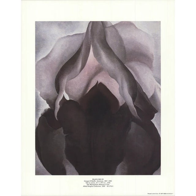 Artist: Georgia O'Keeffe Title: Black Iris III Year: 1987 Signed: No Medium: Offset Lithograph Paper Size: 14 x 11 inches...