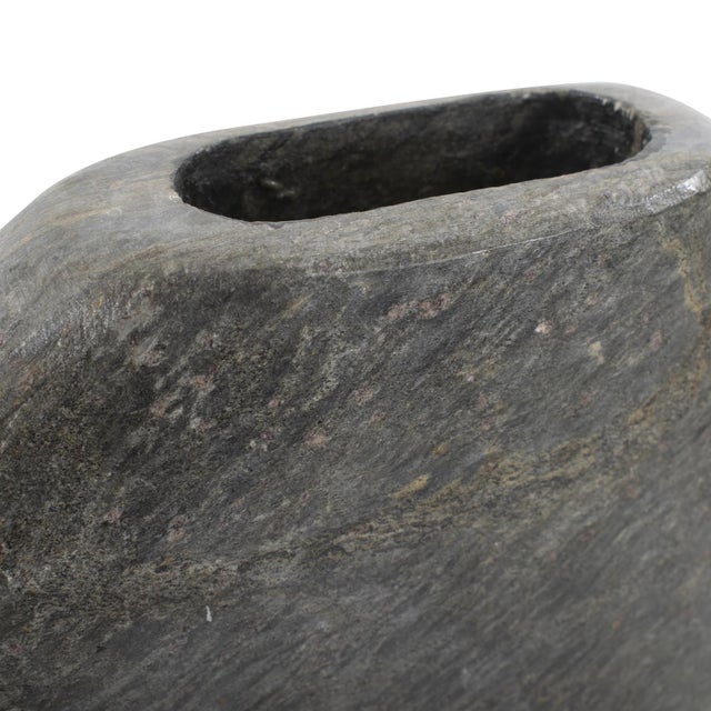 Stone Dinorwic Slate Vase- Short For Sale - Image 7 of 11