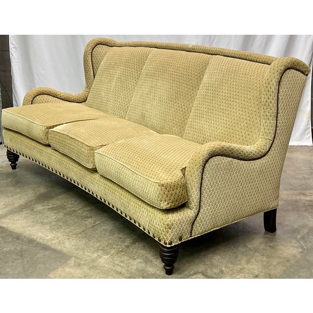 Vintage Century Furniture Traditional Wingback Curved Three Cushion