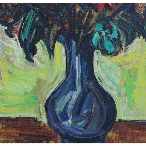 Isis Kischka, Bouquet of Flowers, 1963, Oil on Canvas For Sale - Image 3 of 14