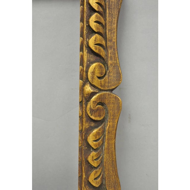 Wood Vintage Italian Hollywood Regency Gold Gilt Wood Art Picture Frame 18.25 X 15.5 For Sale - Image 7 of 13