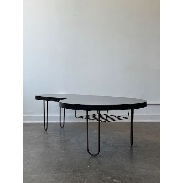 1950's Black Wood Amoeba Coffee Table For Sale - Image 10 of 10