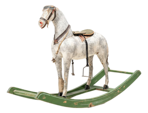 Vintage Wooden Rocking Horse, 1940s