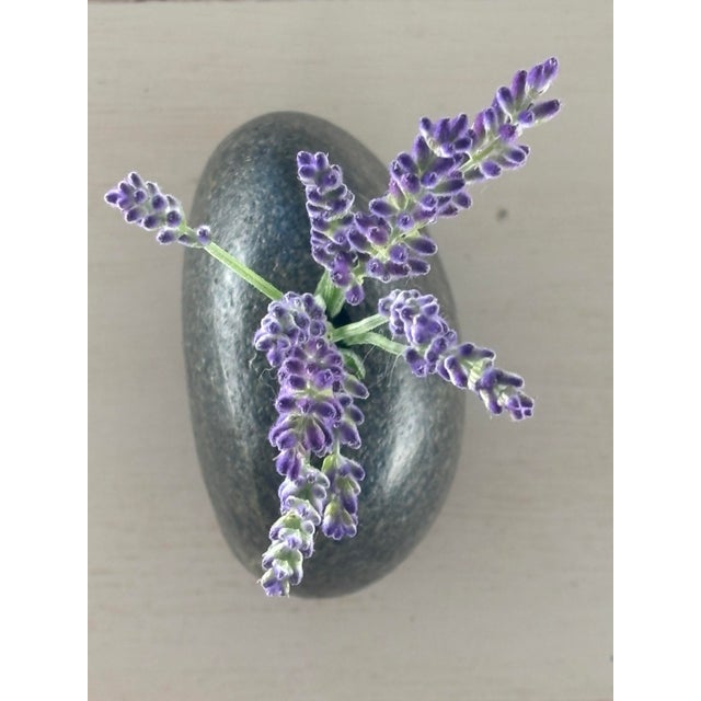 Stone Bud Vase Pacific Northwest Artisan Hand-Carved Volcanic Rock For Sale - Image 4 of 12