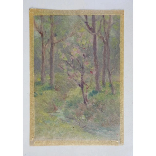 Vintage 1924 Dawson Dawson-Watson Forest Stream Painting For Sale - Image 4 of 5
