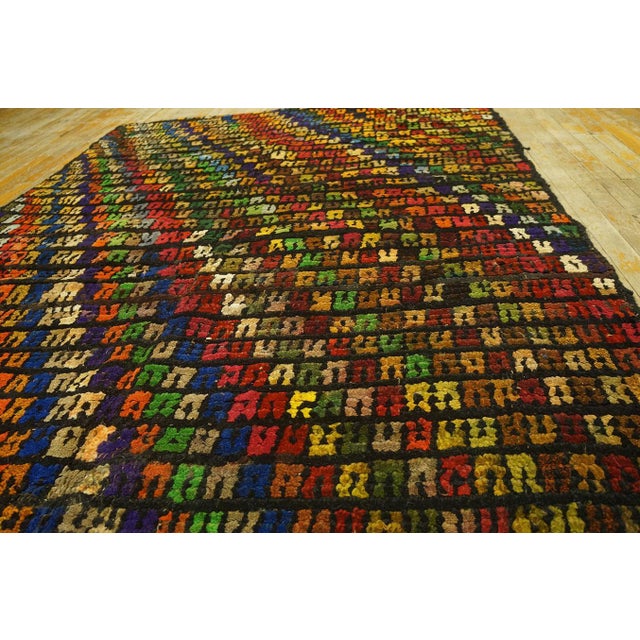 1930s Colorful Stripe Antique Jerusalem Rug 5'6" X 7'9" Handknotted Wool Carpet For Sale In New York - Image 6 of 18
